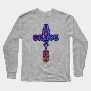 Amazing Grace Neon Cross Long Sleeve T-Shirt